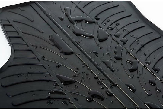 Gledring Set of Front and Rear Mats 4pcs for Ford Ranger 2013+ Black