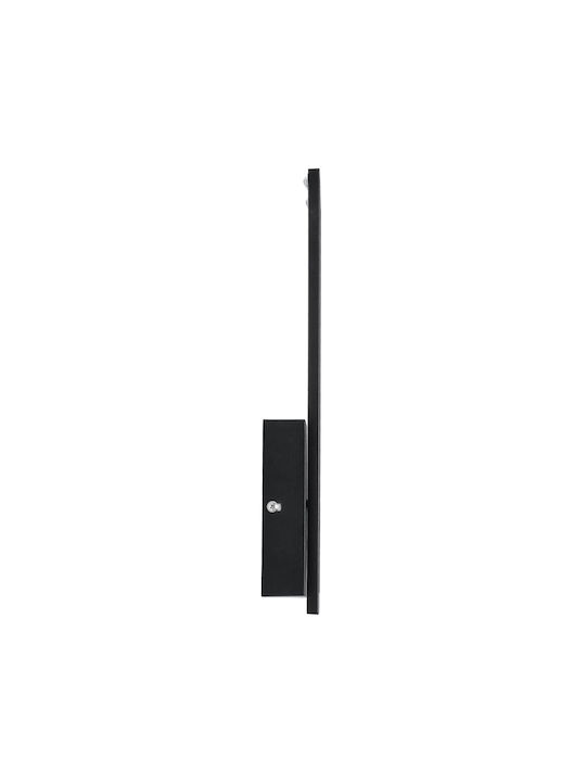 GloboStar Tiara Modern Lamp Wall with Integrated LED and Adjustable White Light Black 32x32cm
