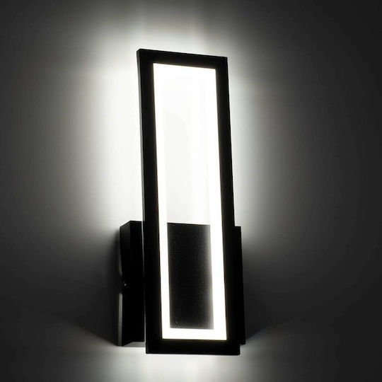 GloboStar Tiara Modern Wall Lamp with Integrated LED and Warm to Cool White Light Black 32x32x32cm