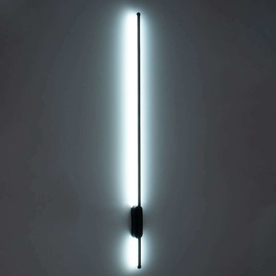 GloboStar Harlem Modern Lamp Wall with Integrated LED and Adjustable White Light Black 120x120cm