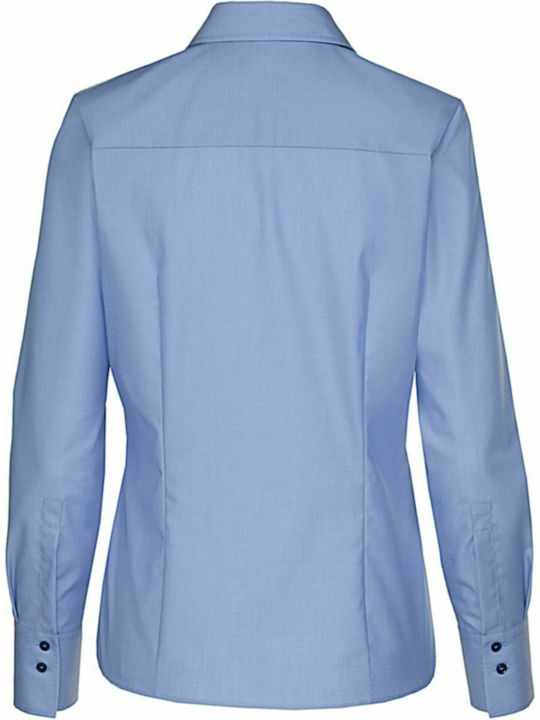 Seidensticker Women's Monochrome Long Sleeve Shirt Light Blue