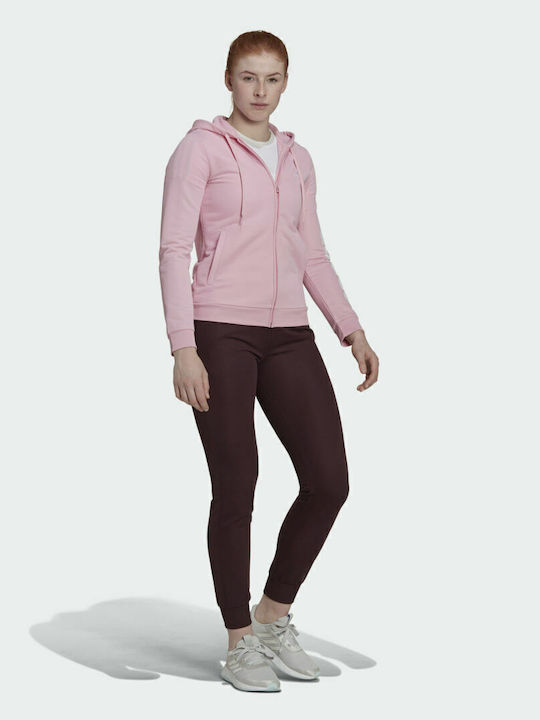 Essentials Linear French Terry Σετ Φόρμας Fleece True Pink/Shadow Maroon