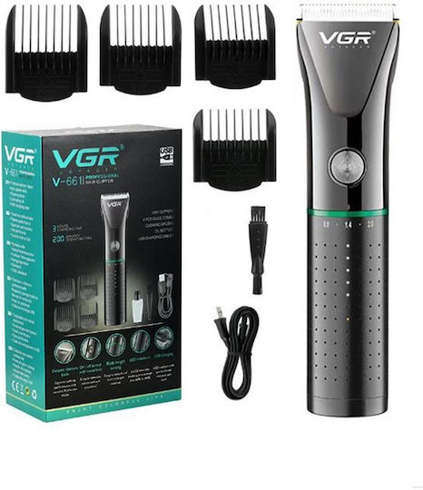 VGR Professional Rechargeable Hair Clipper Gray V-661