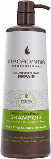 Macadamia Weightless Repair Shampoos Reconstruction/Nourishment & Hydration for Fragile, Αντι-Θραύση Hair 1000ml