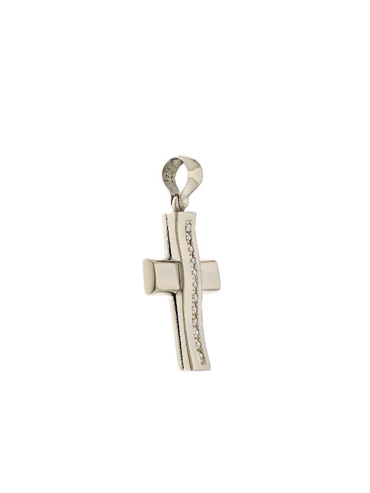 Q-Jewellery Women's White Gold Cross 14K