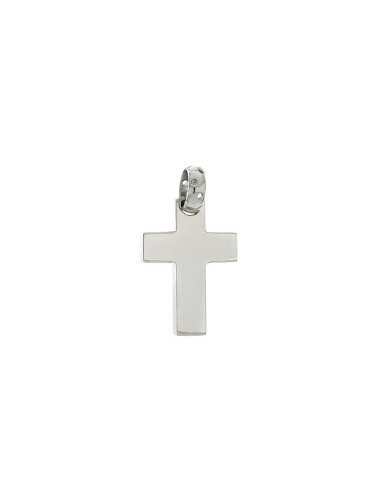 Q-Jewellery Herren Weißgold Kreuz 14K