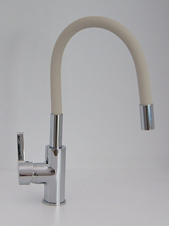Pyramis Flessi Tall U-Shaped Kitchen Faucet Counter Beige