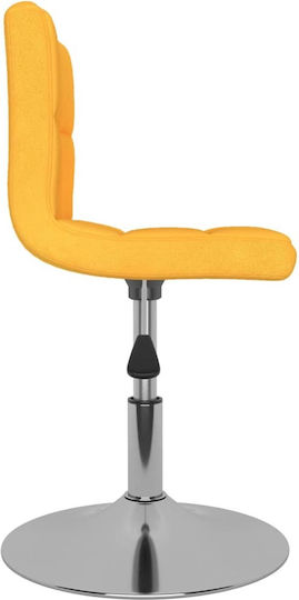 Stool Bar with Back & Adjustable Height Yellow 6pcs 40x43x71-85.5cm