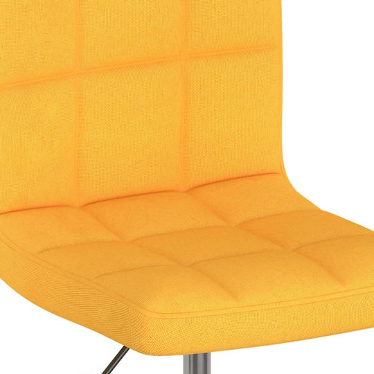 Stool Bar with Back & Adjustable Height Yellow 6pcs 40x43x71-85.5cm