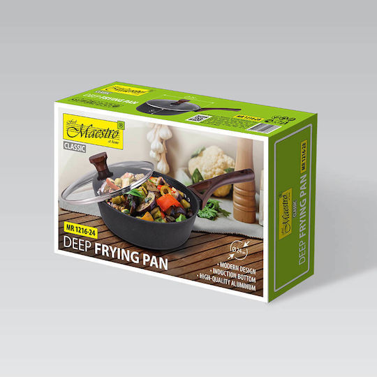 Maestro Pan With Lid made of Aluminum with Non-Stick Coating 24cm