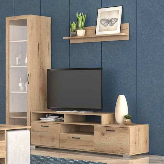 Wohnzimmer TV-Einheit No 29 Ink mit Vitrine L195xB45xH180cm