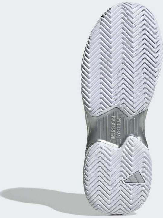adidas Courtjam Control Women's Tennis Shoes for Hard Courts Cloud White / Silver Metallic