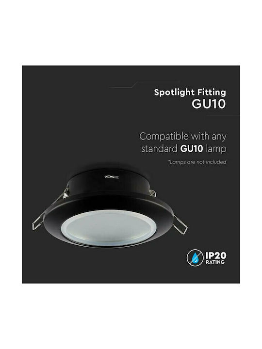 V-TAC Spot Deckenleuchte für den Außenbereich GU10 in Schwarz Farbe 6699
