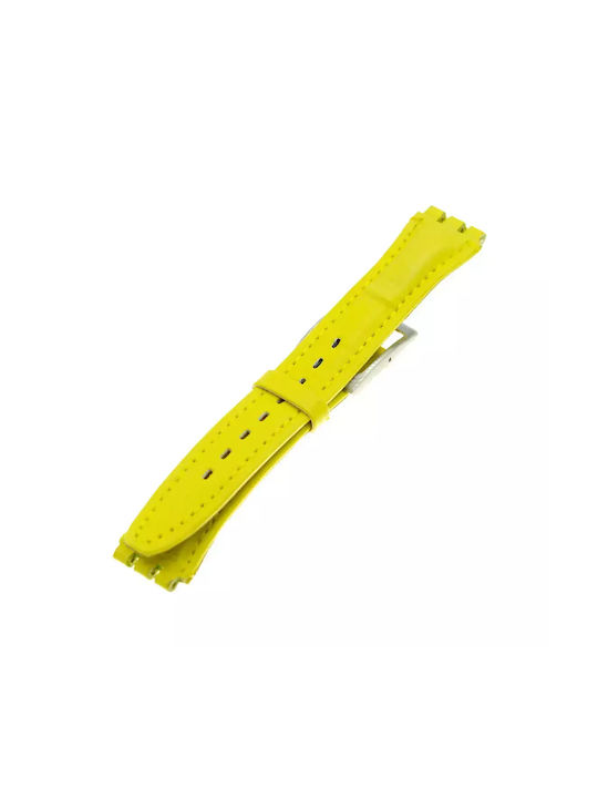 Swatch Δερμάτινο Λουράκι Κίτρινο 16mm