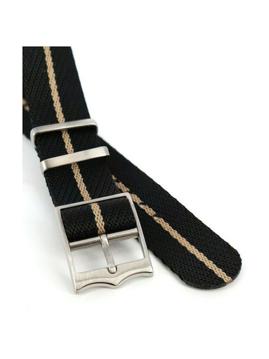 Rochet Fabric Strap Nato Black 22mm