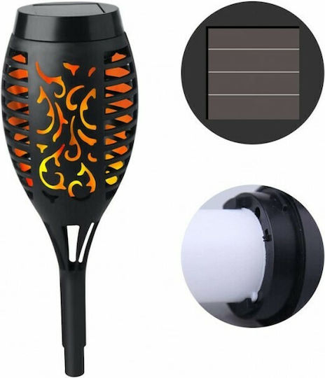 Benson Spiked Lampă Solară Torță Alb Cald cu Fotocelulă IP44 3.5bucx3.5buccm