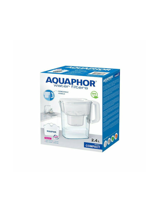 Aquaphor Kompakt Кана за сервиране Пластмаса Бял с 1 резервен филтър B25 Maxfor 2400мл 1бр