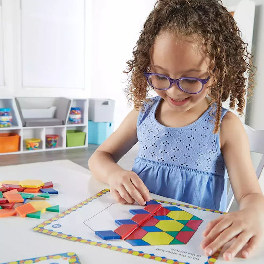 Learning Resources Παιχνίδι Κατασκευών Χάρτινο Pattern Block Activity Set για Παιδιά 4+ Ετών