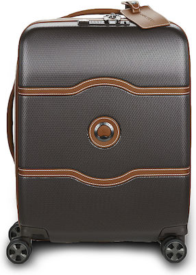 Delsey Chatelet Air 2.0 Cabin Travel Suitcase Hard Brown with 4 Wheels Height 55cm