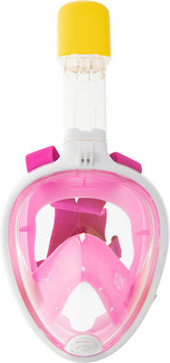Loco Μάσκα Θαλάσσης Full Face με Αναπνευστήρα S/M σε Ροζ χρώμα