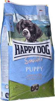 Happy Dog Sensible Puppy 10kg Hrană Uscată fără Gluten pentru Cățeluși de Rase Medii și Mari cu Miel și Orez