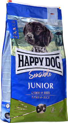 Happy Dog Sensible Junior 10kg Ξηρά Τροφή χωρίς Γλουτένη για Κουτάβια με Αρνί και Ρύζι