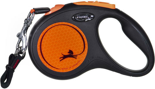 Flexi Foldable Dog Leash/Lead Strap New Neon M 5m up to 25kg Orange in Orange color 5m up to 25kg