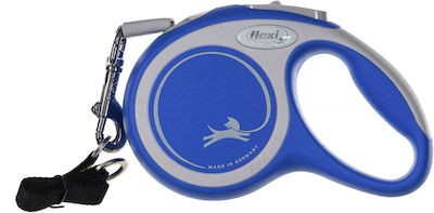 Flexi Foldable Dog Leash/Lead Strap Comfort XS 3m to 12kg (White/Blue) in Blue color 3m up to 12kg