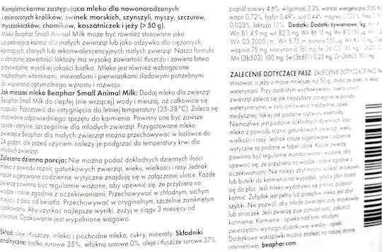 Beaphar Τροφή για Νεαρό Κουνέλι Small Animals Milk 200gr