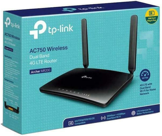 TP-LINK Archer MR200 v5.20 Wireless 4G Router Wi‑Fi 5 with 4 Ports