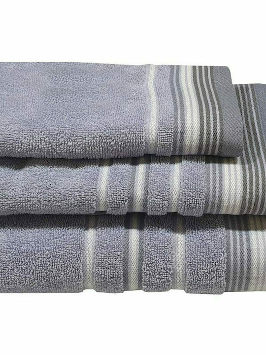 Le Blanc Facecloth Satin Stripe 50x90cm. Levanda Weight 450gr/m²