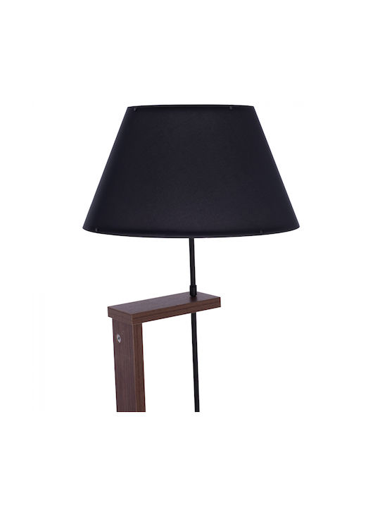 HomeMarkt Floor Lamp H150xW38cm. with Socket for Bulb E27 Black