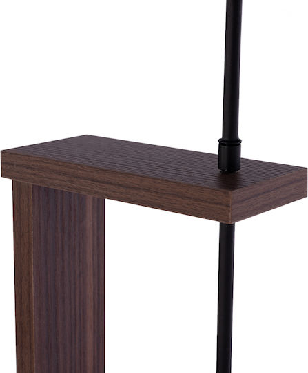 HomeMarkt Floor Lamp H150xW38cm. with Socket for Bulb E27 Black