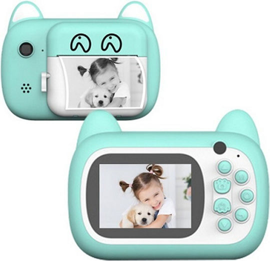 A7 Children's Camera with Thermal Printing Light Blue