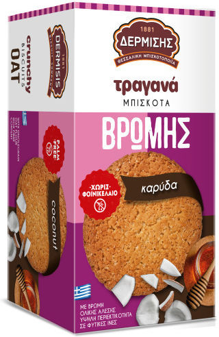 Δερμίσης Μπισκότα Βρώμης Τραγανά Καρύδα 160gr