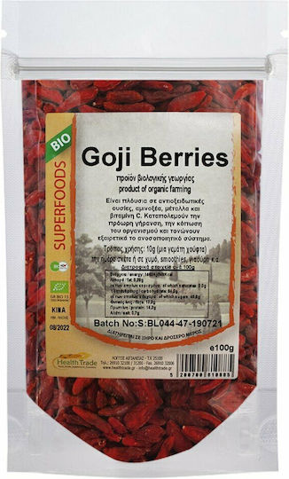 HealthTrade Βιολογικά Goji Berries Χωρίς Ζάχαρη 100gr