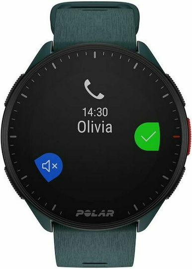 Polar Pacer 45mm Smartwatch with Heart Rate Monitor (Deep Teal)
