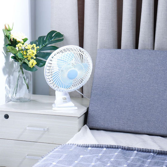 Electric Fan 20W Portable 3 in 1 Rotating Fan With Support Peg White 40000402