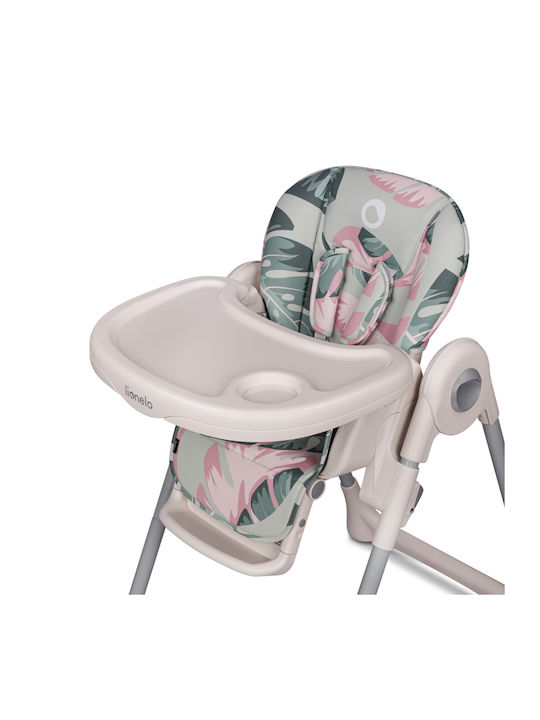 Lionelo Zanna Foldable Baby Highchair With Adjustable Height Pink Bubblegum
