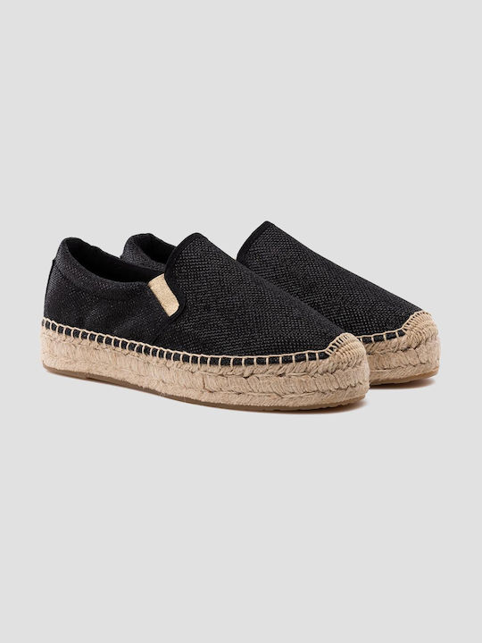 Replay Women's Leather Espadrilles Black GWF22 003.C0026S-003