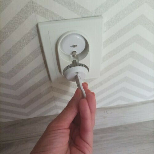 Ruhhy Socket Protective Cover Simple Placement made of Plastic in White Color 2.3x2.3x2.3εκ. 15pcs