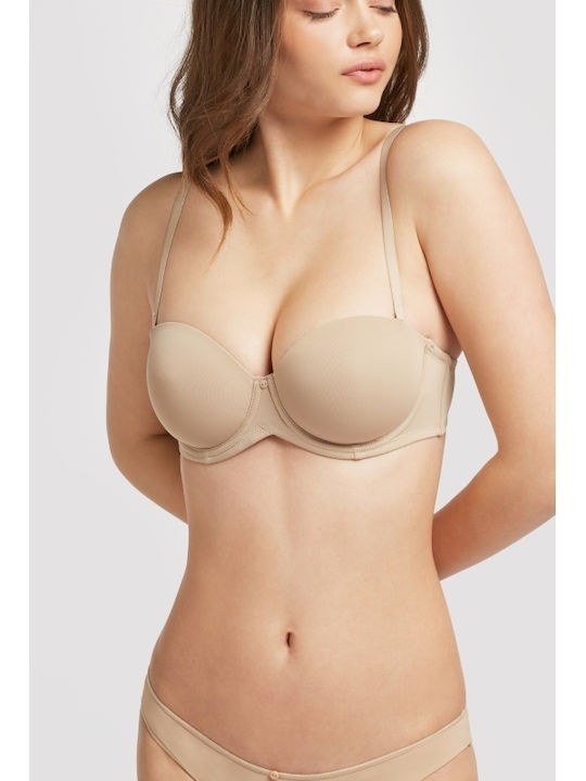 Balconette Balconette Bra without Padding Underwire Beige