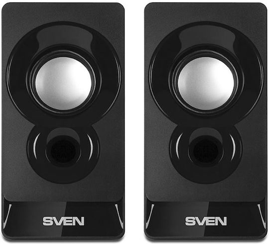 Sven 300 Ηχεία Υπολογιστή 2.0 με Ισχύ 6W Μαύρα