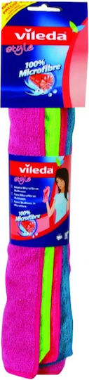 Vileda Style Cleaning Cloths with Microfibers General Use Multicolour 36x38cm 4pcs