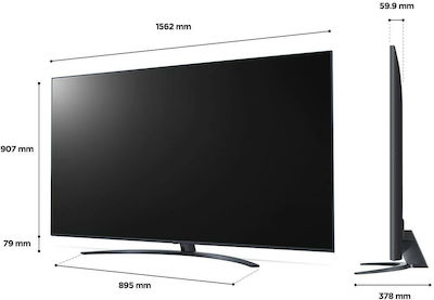LG Smart Τηλεόραση 70" 4K UHD LED UQ81 HDR (2022) 70UQ81006LB