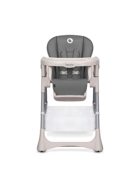 Lionelo Zanna Foldable Highchair with Metal Frame & Fabric Seat Grey Stone