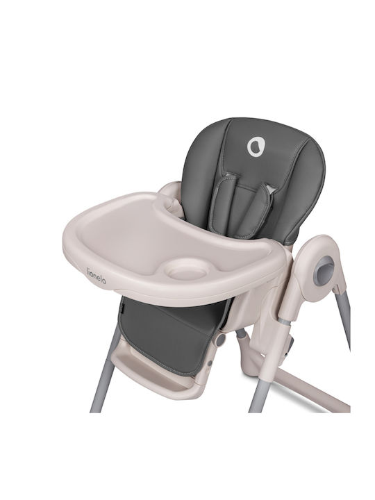Lionelo Zanna Klappbarer Baby Hochstuhl mit Höhenverstellbar Grey Stone