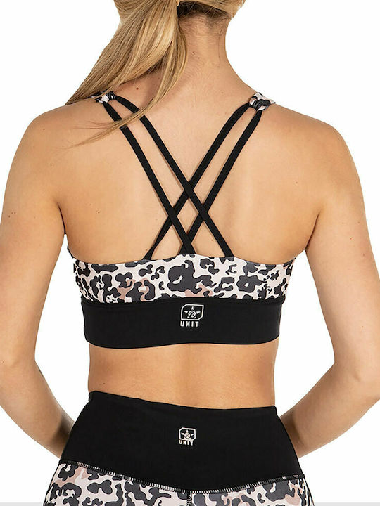 UNIT MOMENTUM ENERGY STRAP BRA LEOPARD