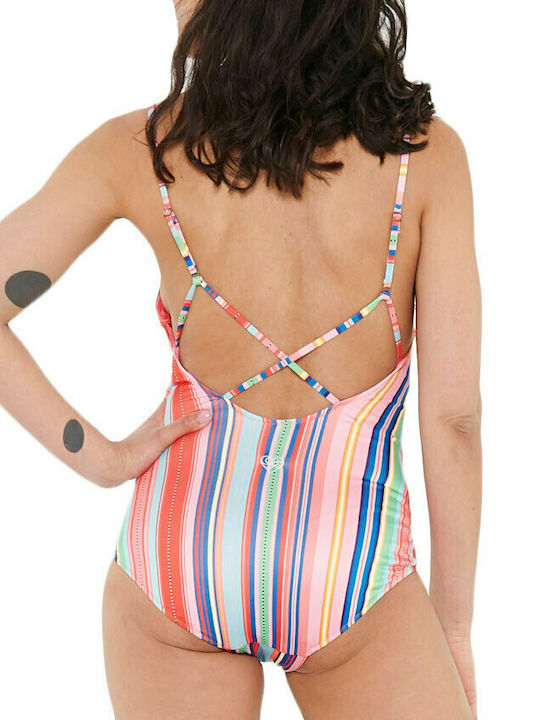 FEMI STORIES LAVENDER SWIMSUIT LA VIDA STRIPES