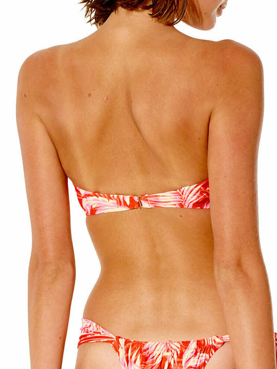 RIP CURL SUN RAYS BANDEAU / BIKINI CU PANTALONI SCURȚI ROȘU